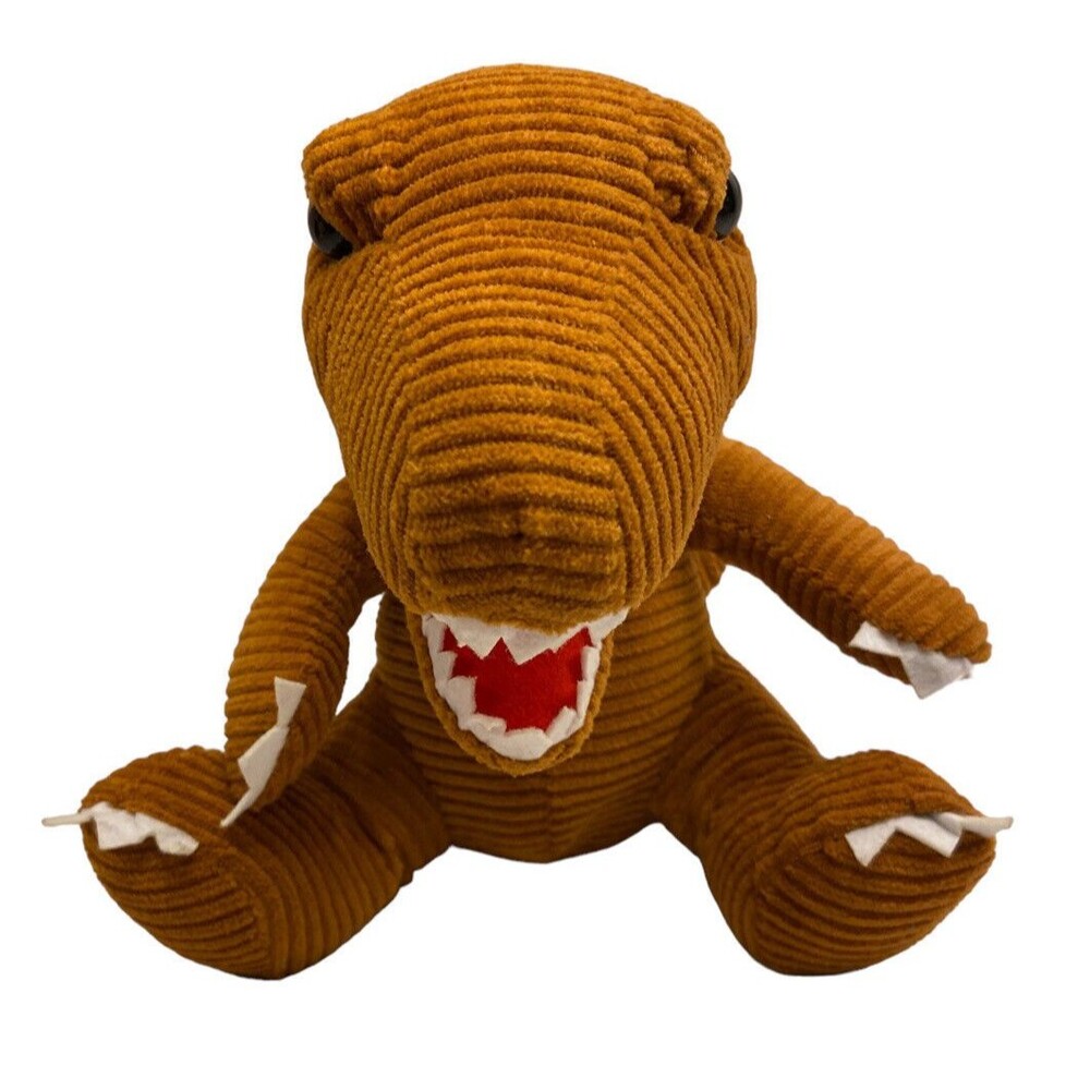 Naturally Kids T-Rex Dinosaur Plush Stuffed Animal Toy 8 in EUC No Tag